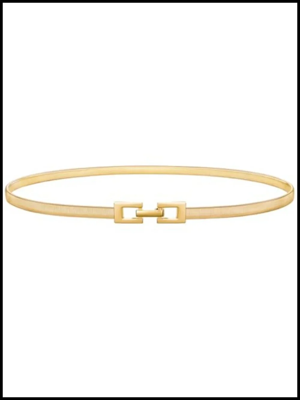 Women's Skinny Metal Cinch Belt for Dress Stretch Thin Waist Belt Elastic